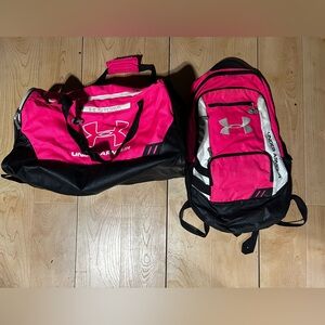 Under Armour Pink and Black Bag Duo
